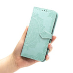 Embossed Mandala Flower Leather Wallet Stand Case for iPhone 11 6.1 inch (2019)