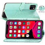 Embossed Mandala Flower Leather Wallet Stand Case for iPhone 11 6.1 inch (2019)