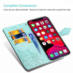 Embossed Mandala Flower Leather Wallet Stand Case for iPhone 11 6.1 inch (2019)