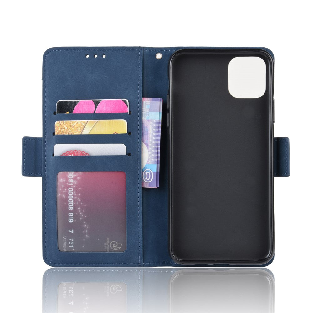 For iPhone (2019) 6.1-inch Leather with Multiple Card Slots and Wallet Pocket Cover
