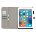 Mønstertrykt PU-læder tablet-etui [Wallet Stand] til iPad 9,7 tommer (2018) (2017) (2016)/iPad Air 2, osv.