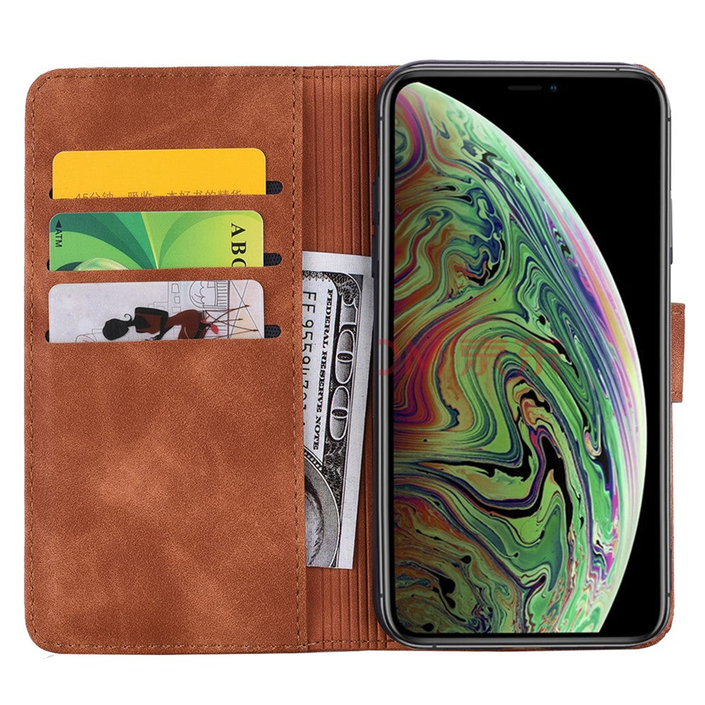 Imprint Mandala Flower Stand Wallet Leather Case Shell Cover for iPhone 11 6.1-inch (2019)