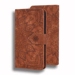 Imprint Mandala Flower Stand Wallet Leather Case Shell Cover for iPhone 11 6.1-inch (2019)