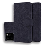 Imprint Mandala Flower Stand Wallet Leather Case Shell Cover for iPhone 11 6.1-inch (2019)