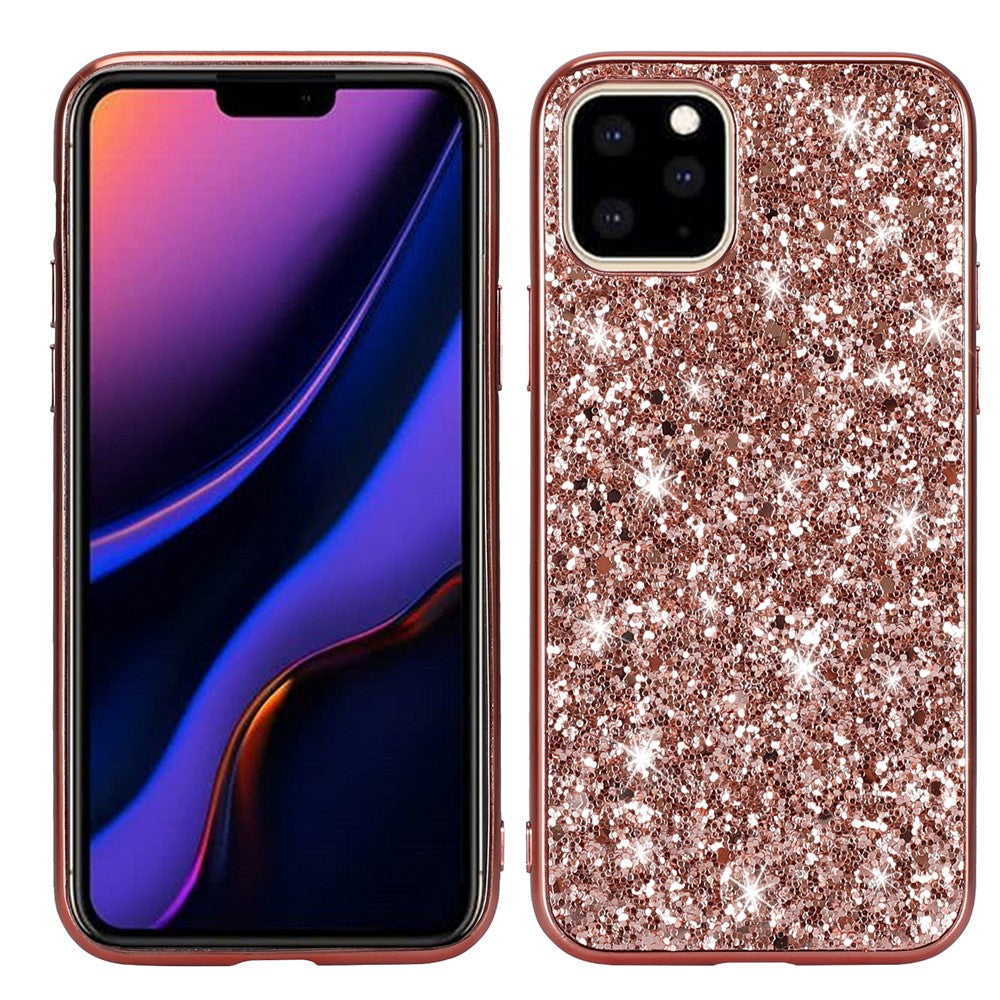 Glittrande paljetter TPU+PC-skal med galvanisering för iPhone 11 Pro 5,8 tum (2019)