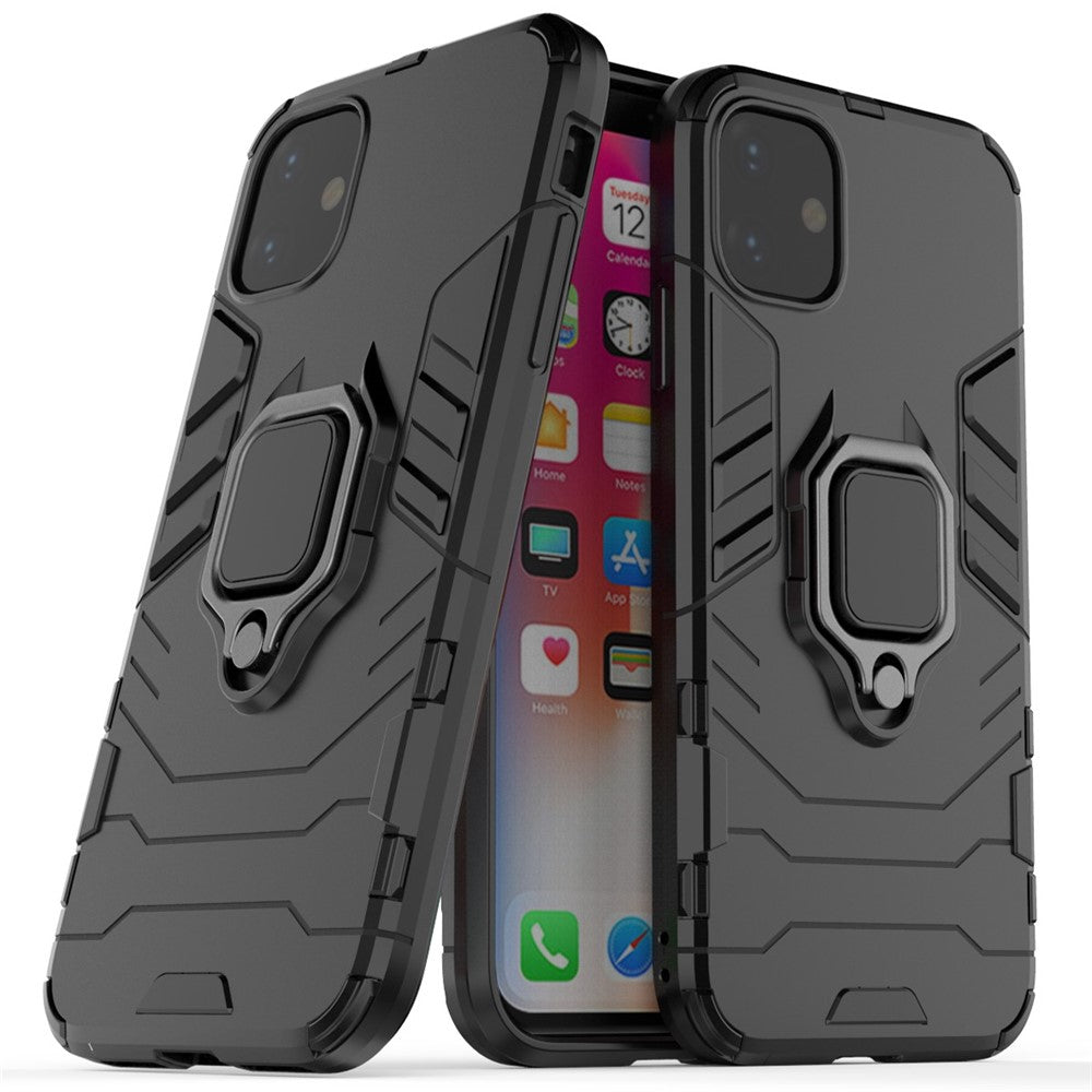 PC + TPU Combo cover med fingerring/kickstand til iPhone 11 6.1 tommer (2019)