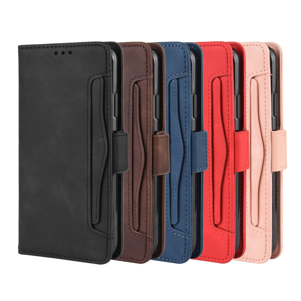 Leather Wallet Stand Phone Cover Case with Multiple Card Slots for iPhone XS Max 6.5 inch