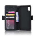 Leather Wallet Stand Phone Cover Case with Multiple Card Slots for iPhone XS Max 6.5 inch