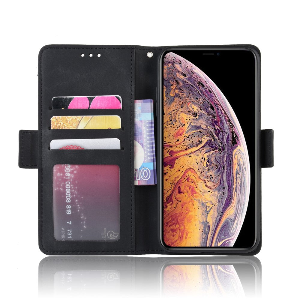 Leather Wallet Stand Phone Cover Case with Multiple Card Slots for iPhone XS Max 6.5 inch
