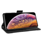 Leather Wallet Stand Phone Cover Case with Multiple Card Slots for iPhone XS Max 6.5 inch