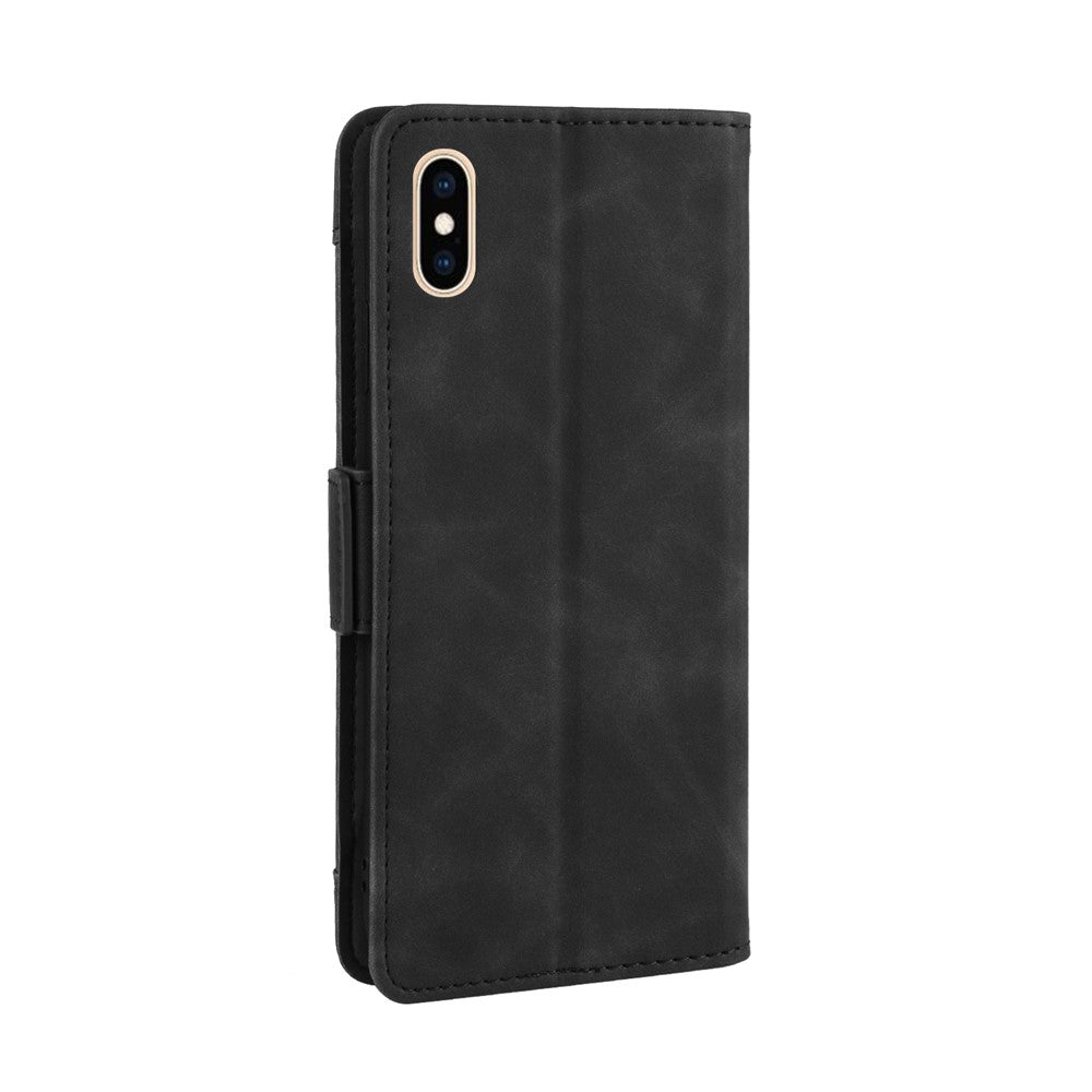 Leather Wallet Stand Phone Cover Case with Multiple Card Slots for iPhone XS Max 6.5 inch