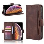 Leather Wallet Stand Phone Cover Case with Multiple Card Slots for iPhone XS Max 6.5 inch