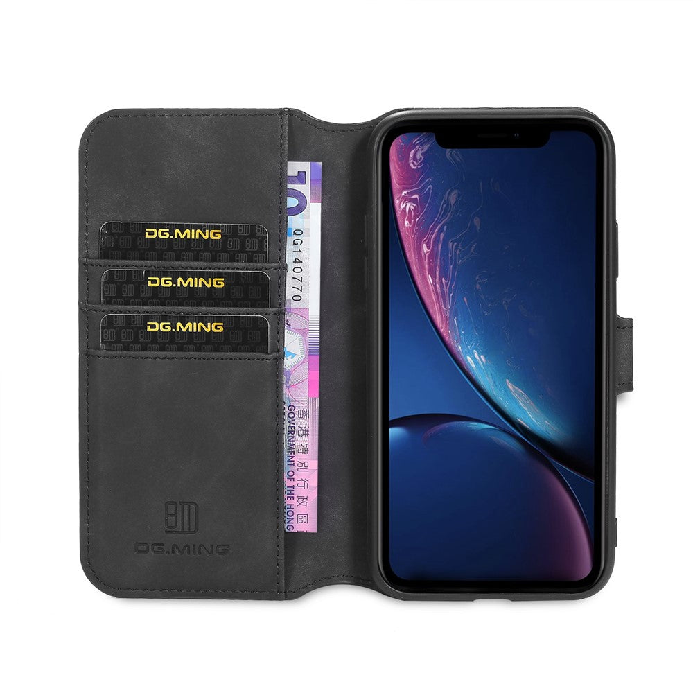 DG.MING Retro Style Plånboksfodral i Läder för iPhone 11 6,1 tum (2019)