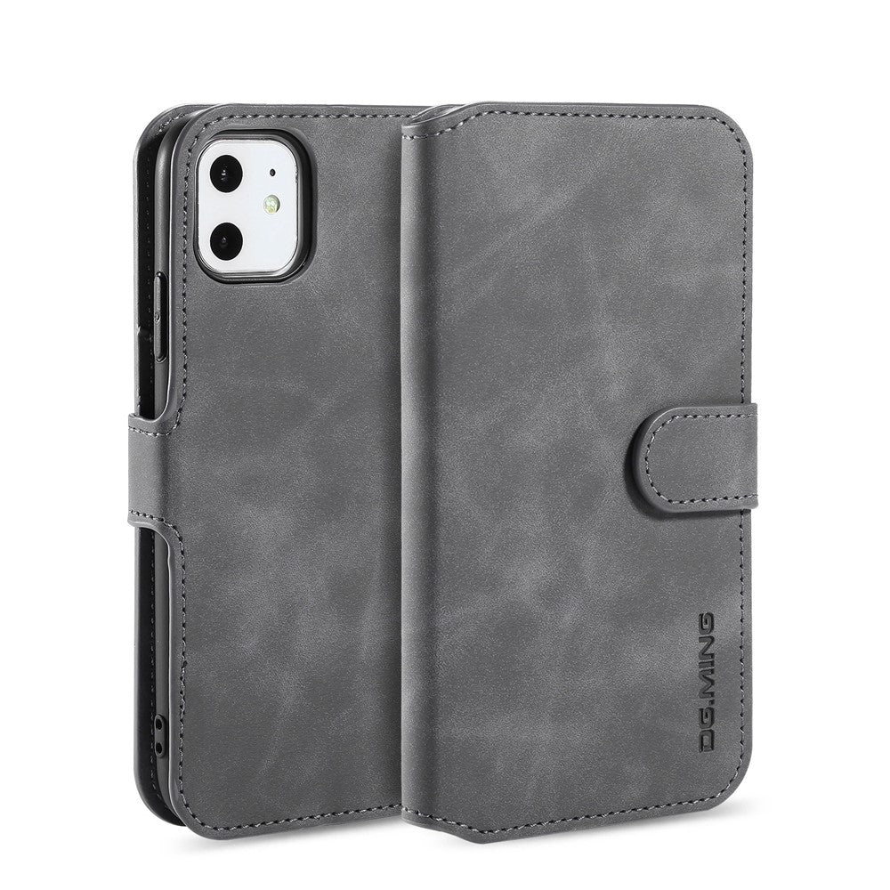 DG.MING Retro Style Plånboksfodral i Läder för iPhone 11 6,1 tum (2019)