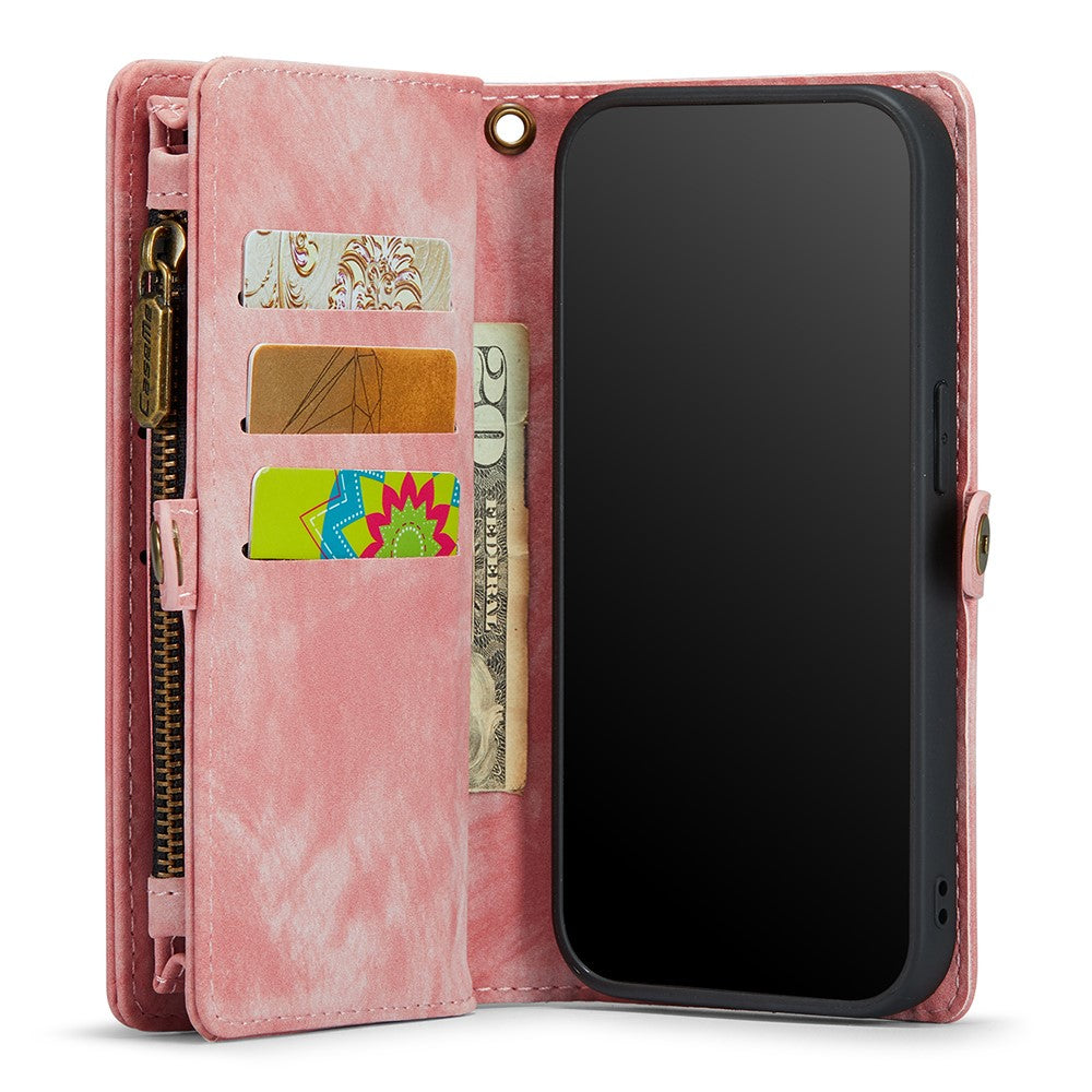 CASEME 008-serien Stødsikkert cover til iPhone 11 Pro Max 6,5 tommer (2019) Aftageligt 2-i-1 PU-læderpung-telefoncover