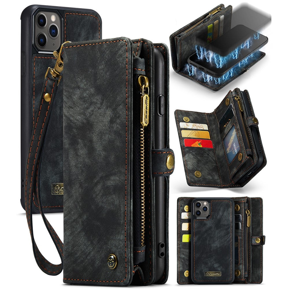 CASEME 008 Series PU Leather 2-in-1 Detachable Stand Magnetic Wallet Phone Case for iPhone 11 Pro 5.8 inch (2019)