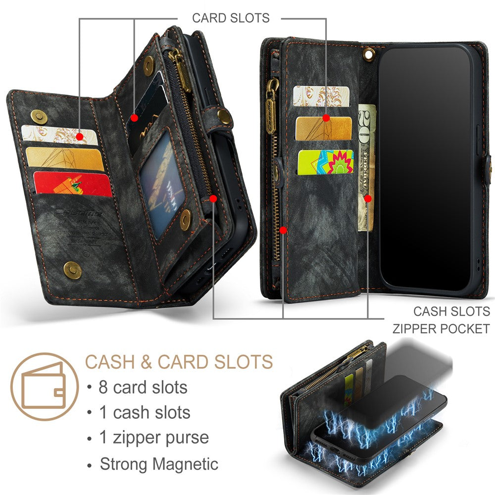 CASEME 008 Series PU Leather 2-in-1 Detachable Stand Magnetic Wallet Phone Case for iPhone 11 Pro 5.8 inch (2019)