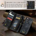 CASEME 008 Series PU Leather 2-in-1 Detachable Stand Magnetic Wallet Phone Case for iPhone 11 Pro 5.8 inch (2019)