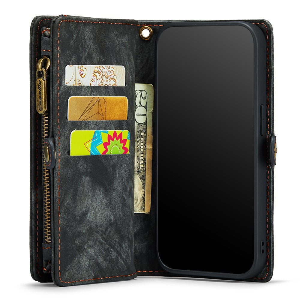 CASEME 008 Series PU Leather 2-in-1 Detachable Stand Magnetic Wallet Phone Case for iPhone 11 Pro 5.8 inch (2019)