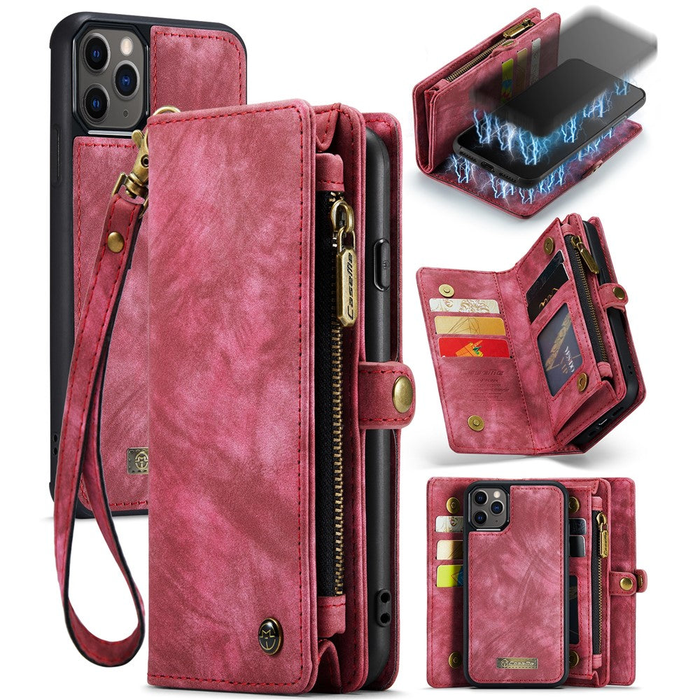 CASEME 008 Series PU Leather 2-in-1 Detachable Stand Magnetic Wallet Phone Case for iPhone 11 Pro 5.8 inch (2019)