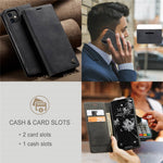CASEME 013 Series Auto-absorbed Flip Leather Wallet Case for iPhone 11 6.1 inch (2019)