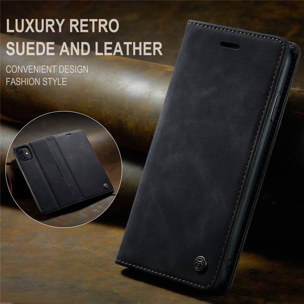 CASEME 013 Series Auto-absorbed Flip Leather Wallet Case for iPhone 11 6.1 inch (2019)