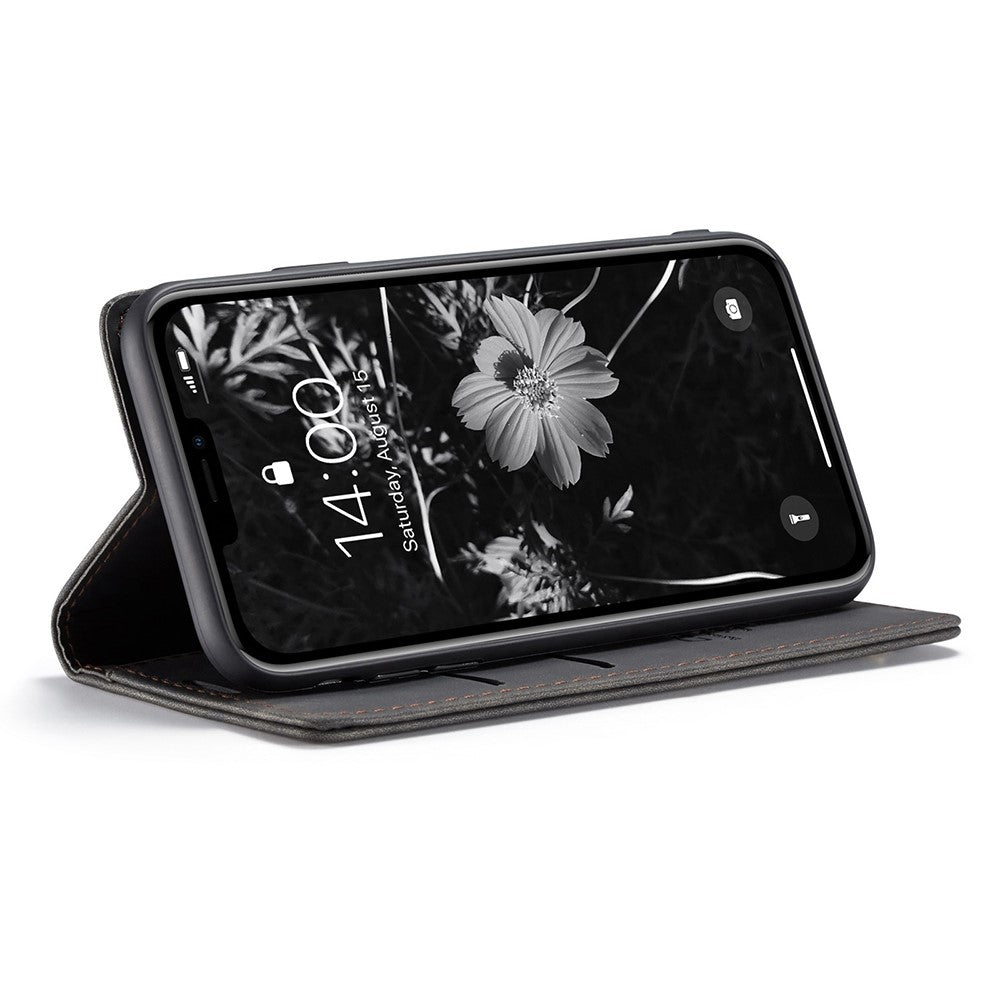 CASEME 013 Series Auto-absorbed Flip Leather Wallet Case for iPhone 11 6.1 inch (2019)