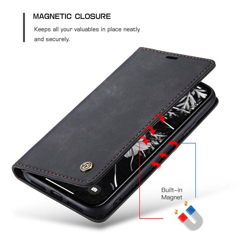 CASEME 013 Series Auto-absorbed Flip Leather Wallet Case for iPhone 11 6.1 inch (2019)