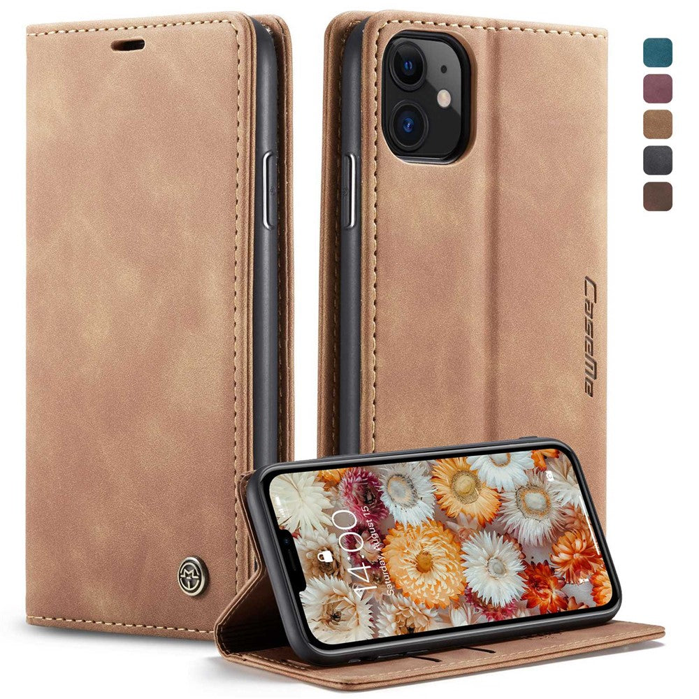 CASEME 013 Series Auto-absorbed Flip Leather Wallet Case for iPhone 11 6.1 inch (2019)