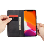 CASEME 013 Series Auto-absorbed Flip Læder Pung Cover til iPhone 11 Pro Max 6.5 tommer (2019)