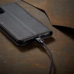 CASEME 013 Series Auto-absorbed Flip Læder Pung Cover til iPhone 11 Pro Max 6.5 tommer (2019)