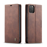 CASEME 013 Series Auto-absorbed Flip Læder Pung Cover til iPhone 11 Pro Max 6.5 tommer (2019)
