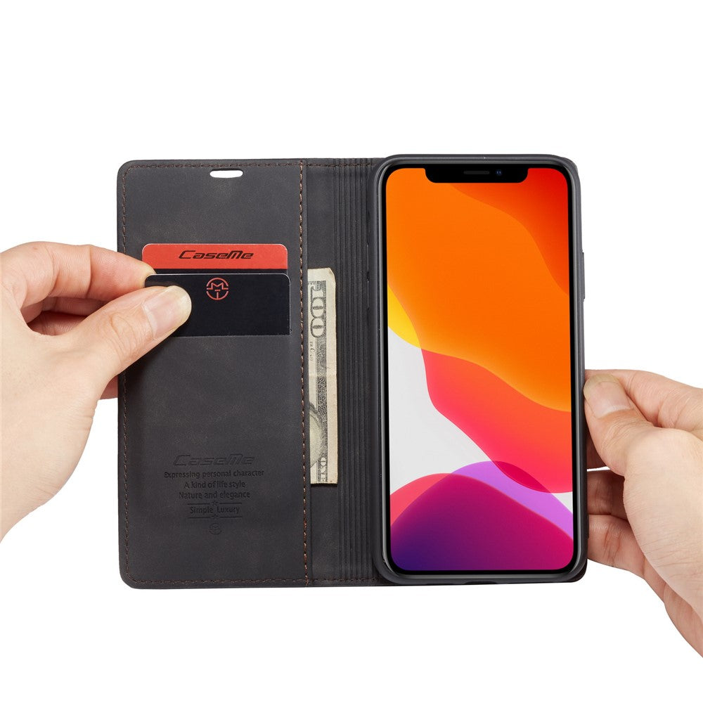 CASEME 013 Series Auto-absorbed Leather Wallet Case for iPhone 11 Pro 5.8-inch (2019)