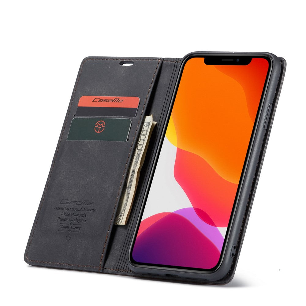 CASEME 013 Series Auto-absorbed Leather Wallet Case for iPhone 11 Pro 5.8-inch (2019)