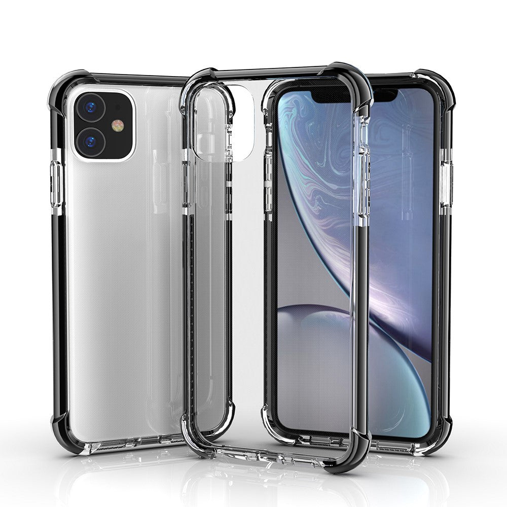 For iPhone 11 6.1 inch Clear Anti-Yellow Shock Absorption Acrylic Protective Phone Case