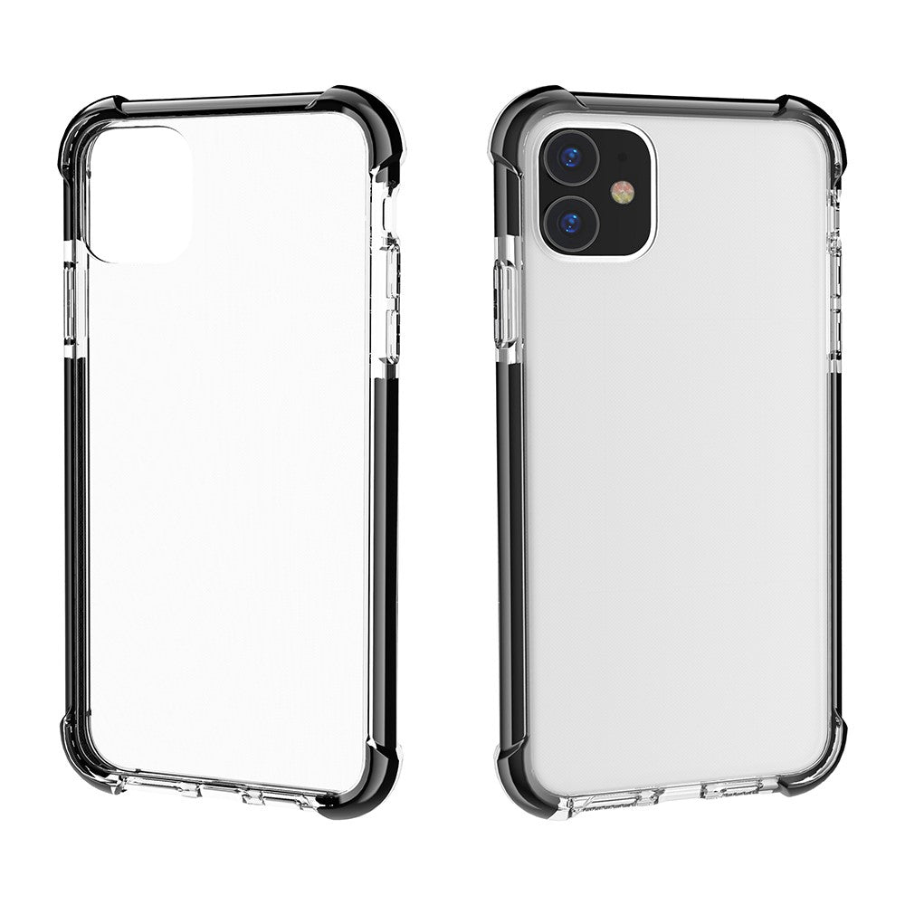 For iPhone 11 6.1 inch Clear Anti-Yellow Shock Absorption Acrylic Protective Phone Case