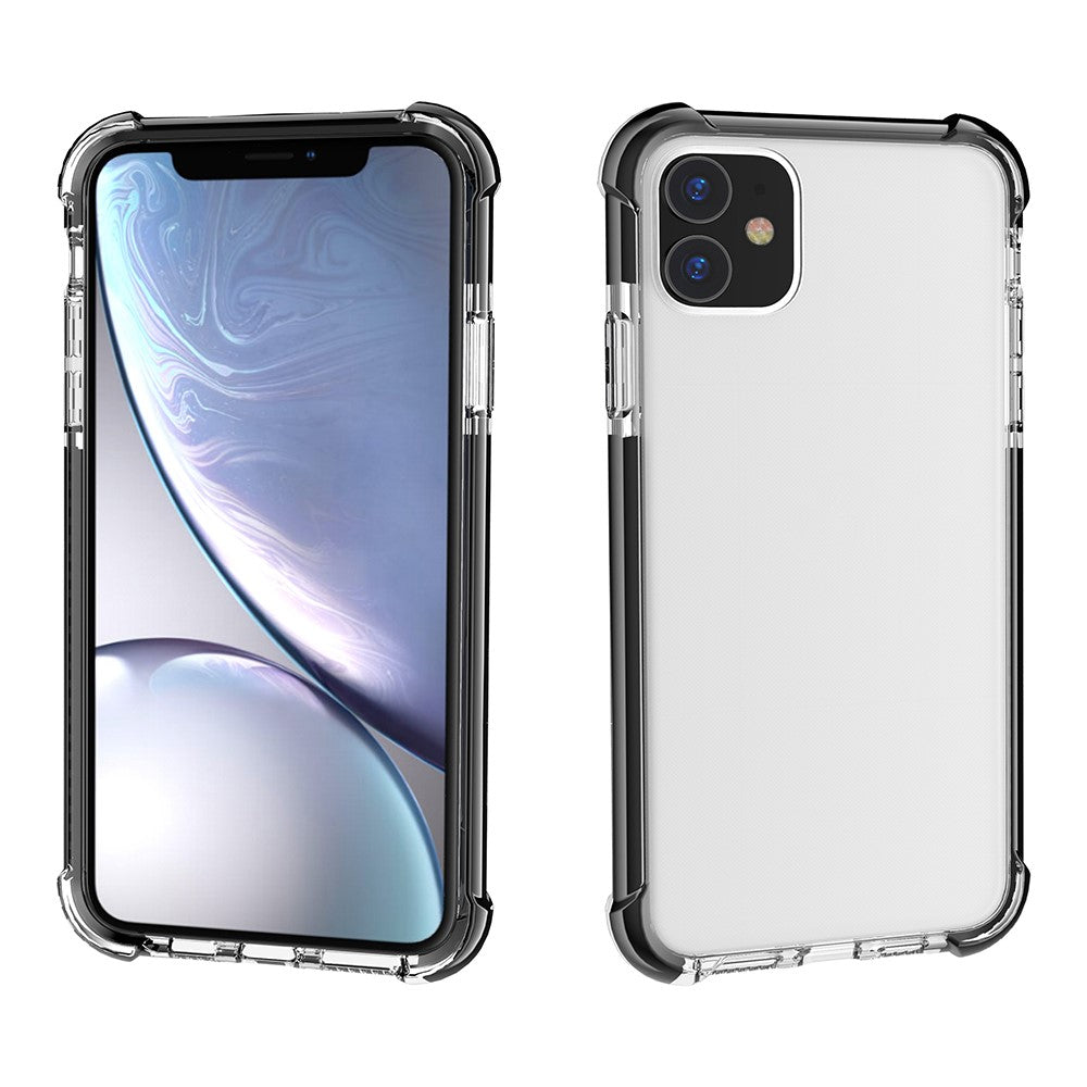 For iPhone 11 6.1 inch Clear Anti-Yellow Shock Absorption Acrylic Protective Phone Case