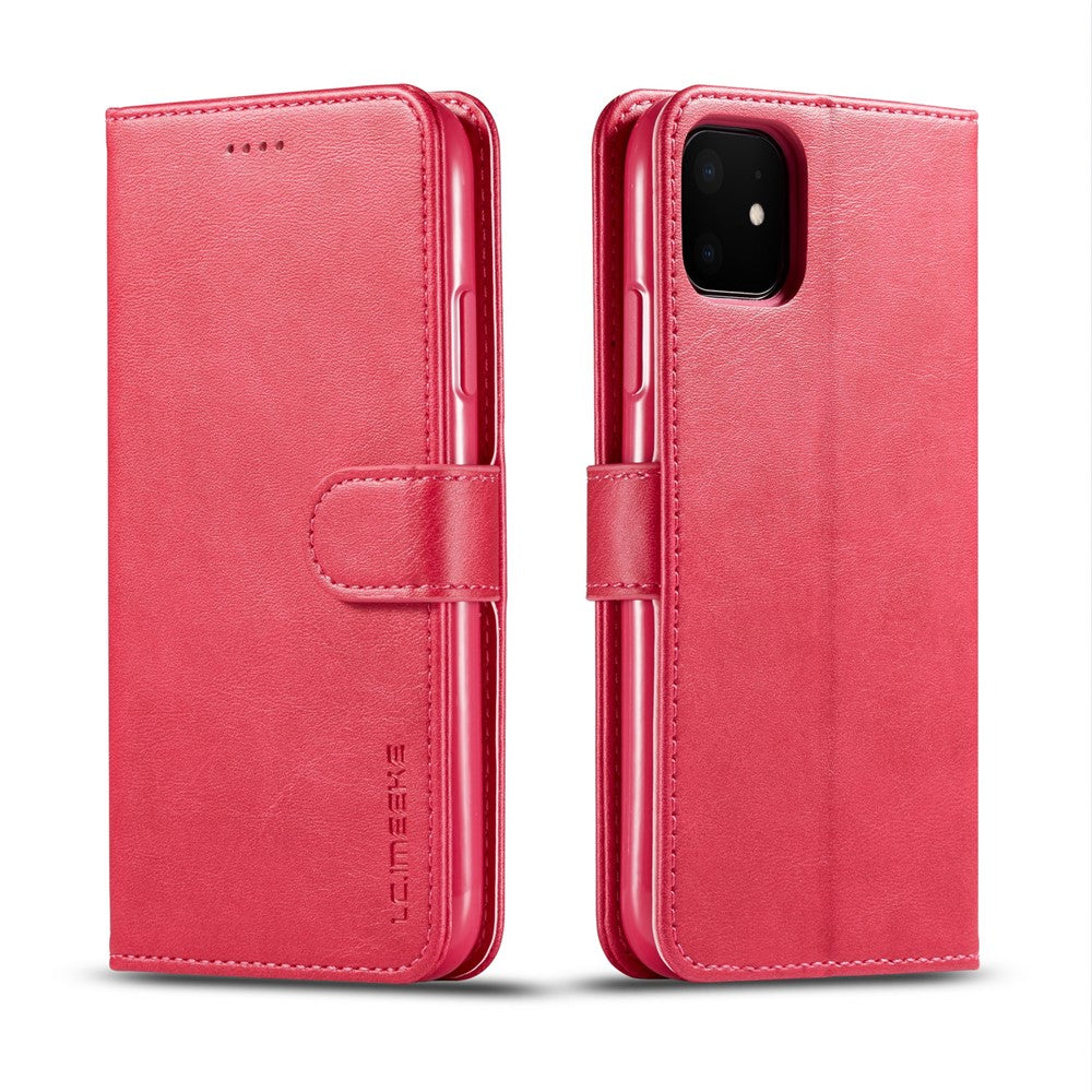 LC.imeeke PU-läderskyddande flip-plånboksfodral för iPhone 11 6,1 tum (2019) med justerbart och vikbart stativ