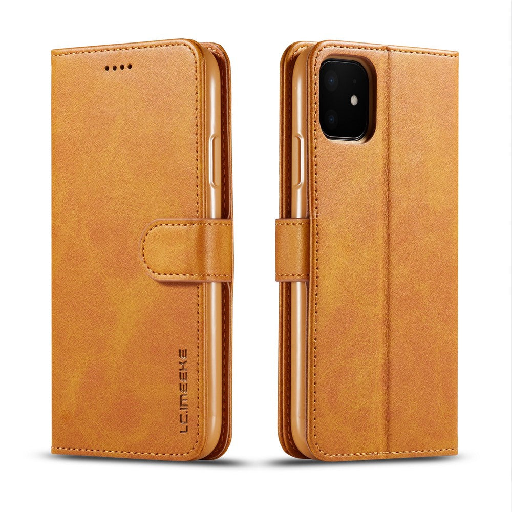 LC.imeeke PU-läderskyddande flip-plånboksfodral för iPhone 11 6,1 tum (2019) med justerbart och vikbart stativ