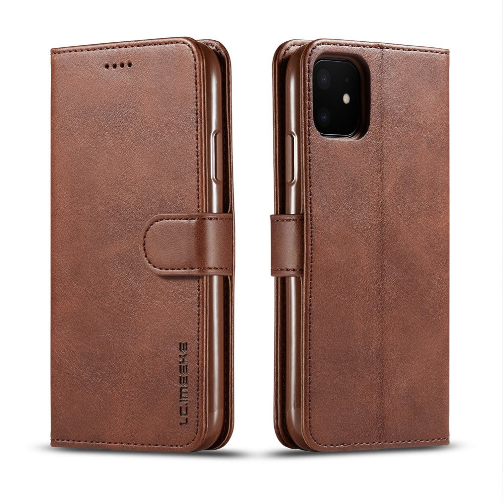 LC.imeeke PU-läderskyddande flip-plånboksfodral för iPhone 11 6,1 tum (2019) med justerbart och vikbart stativ