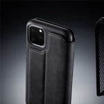 LC.IMEEKE Retro stil lædertelefonetui med kortholder til iPhone 11 Pro 5,8 tommer (2019)
