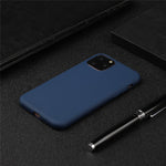 Pure Color Soft TPU Phone Back Case Protective Shell for iPhone 11 6.1 inch