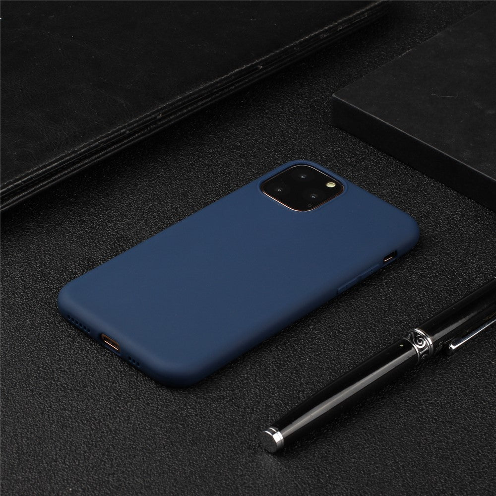 Pure Color Soft TPU Phone Back Case Protective Shell for iPhone 11 6.1 inch