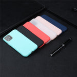 Pure Color Soft TPU Phone Back Case Protective Shell for iPhone 11 6.1 inch