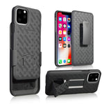 Flätad bältesklämma med stöd, PC-mobilskal för iPhone 11 Pro 5,8 tum (2019)