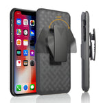 Flätad bältesklämma med stöd, PC-mobilskal för iPhone 11 Pro 5,8 tum (2019)