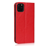 Crazy Horse Genuine Leather Case with Wallet Stand for iPhone 11 Pro Max 6.5 inch