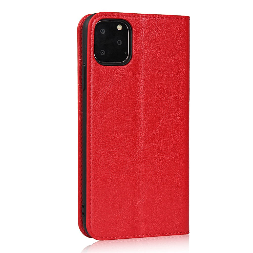 Crazy Horse Genuine Leather Case with Wallet Stand for iPhone 11 Pro Max 6.5 inch