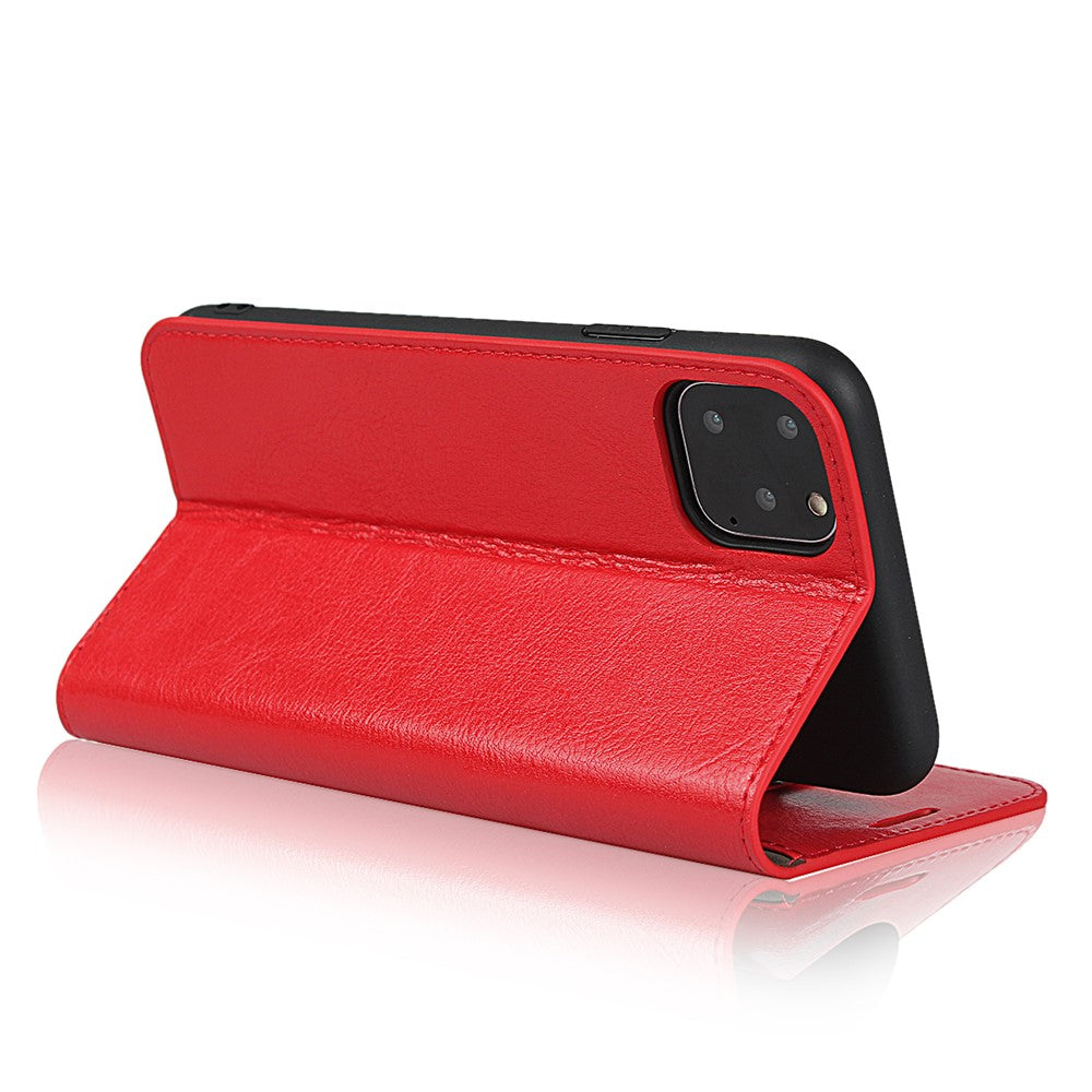 Crazy Horse Genuine Leather Case with Wallet Stand for iPhone 11 Pro Max 6.5 inch