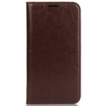 For iPhone 11 6.1 inch Crazy Horse Skin Genuine Leather Case Shockproof TPU Stand Wallet Flip Folio Cover